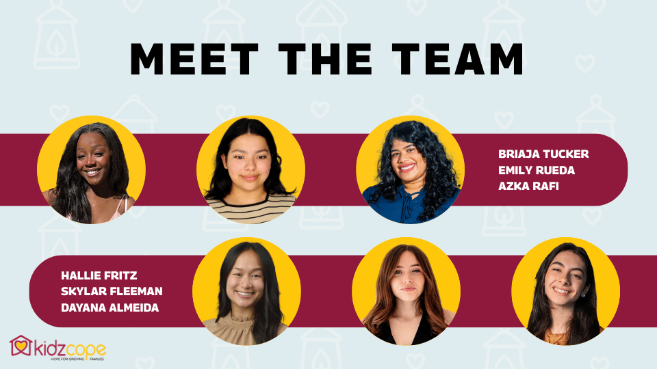 Briaja Tucker, Emily Rueda, Azka Rafi, Hallie Fritz, Skylar Fleeman and Dayana Almeida headshots. 