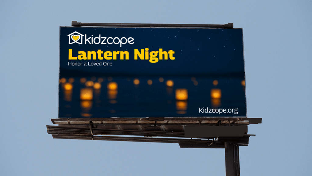 Kidzcope Water Lantern Night billboard mockup. 