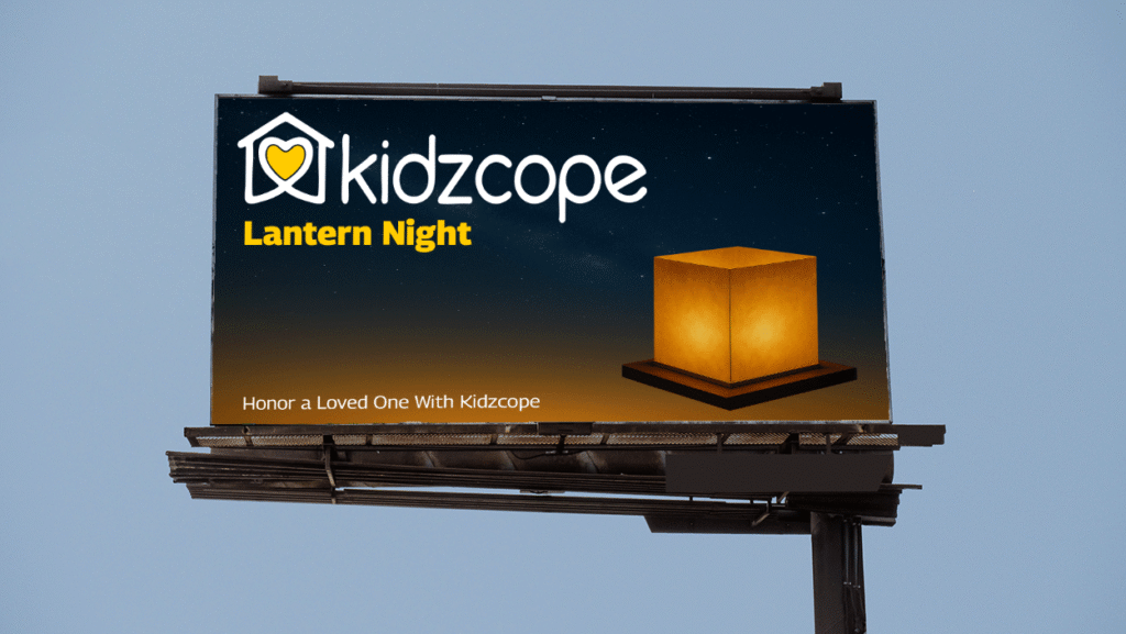 Kidzcope Water Lantern Night billboard mockup. 