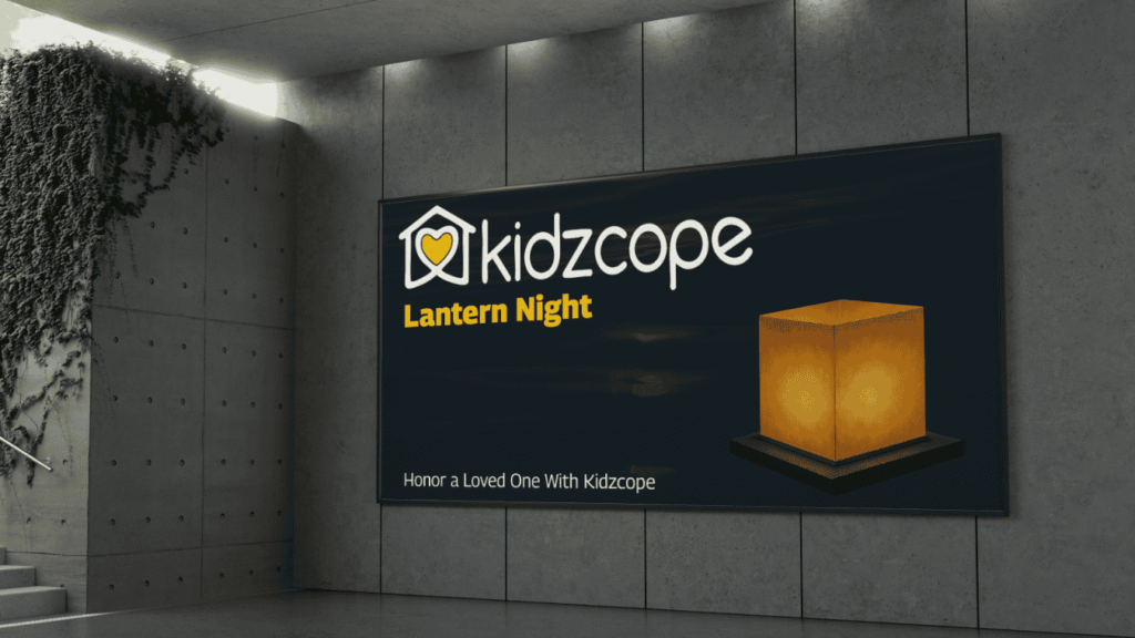 Kidzcope's Water Lantern Night banner mockup.