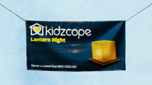Kidzcope's Water Lantern Night banner mockup. 